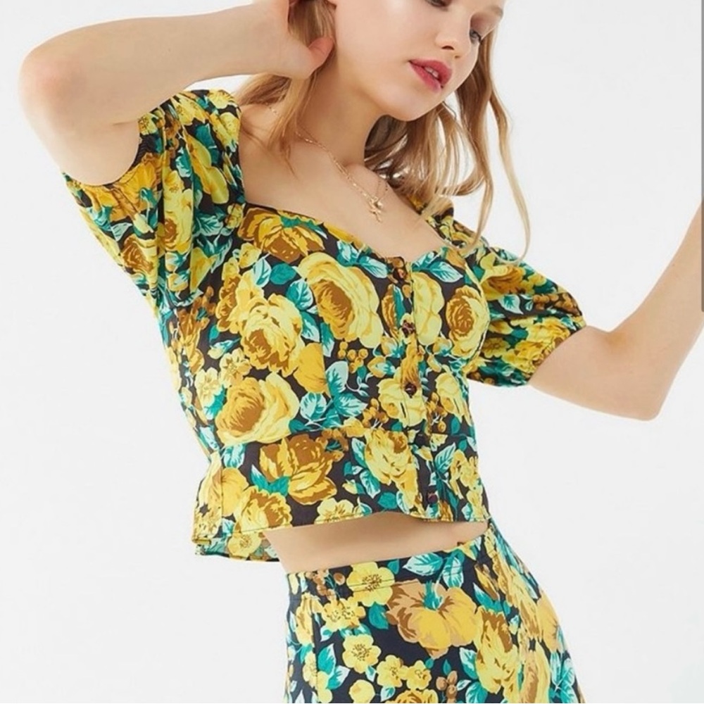 Urban Outfitters- Co-Ord Peplum top & Biker Shorts